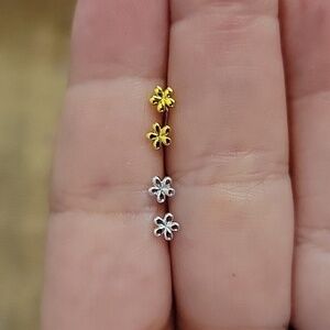 Minimalist Flower Stud Earrings, choice of color
